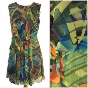 Watercolor Cocktail Dress  Miss Sixty Pockets 10